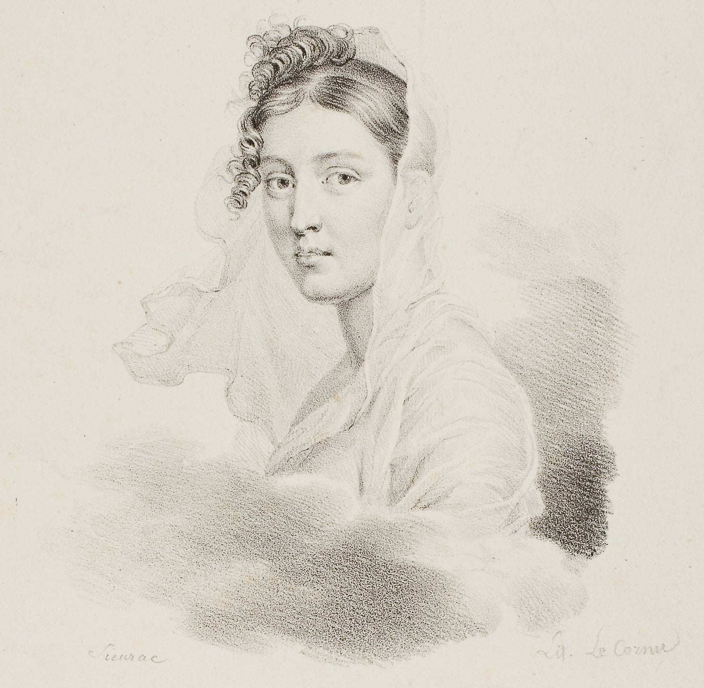 Portrait of a Woman -  Francois-Joseph-Juste Sieurac (French, 1781-1832),  Poster Print Wall Art