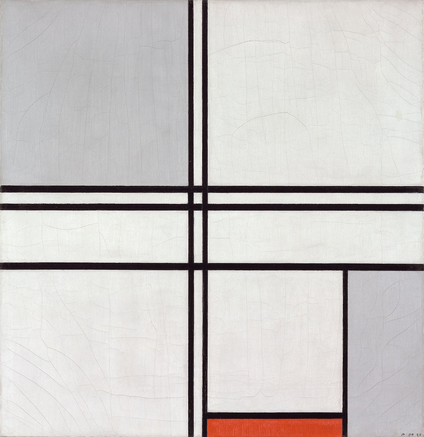 Composition (No. 1) Gray-Red -  Piet Mondrian,  Poster Print Wall Art