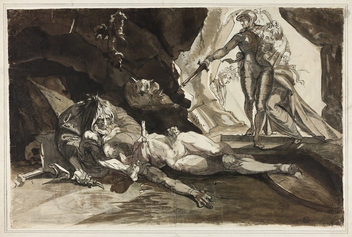 The Cave of Despair: Henry Fuseli,16x12