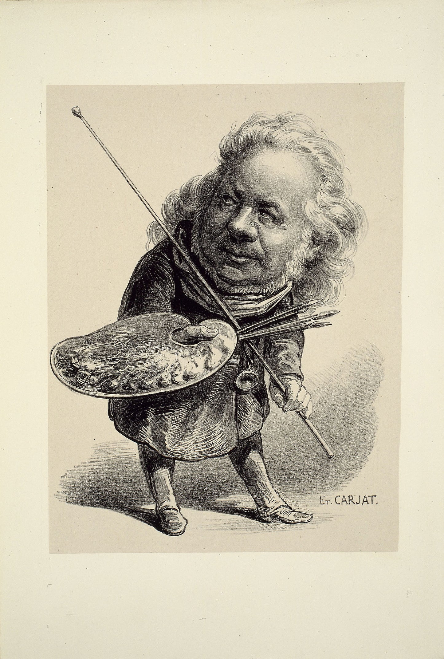 Portrait of Honoré Daumier -  Etienne Carjat,  Poster Print Wall Art