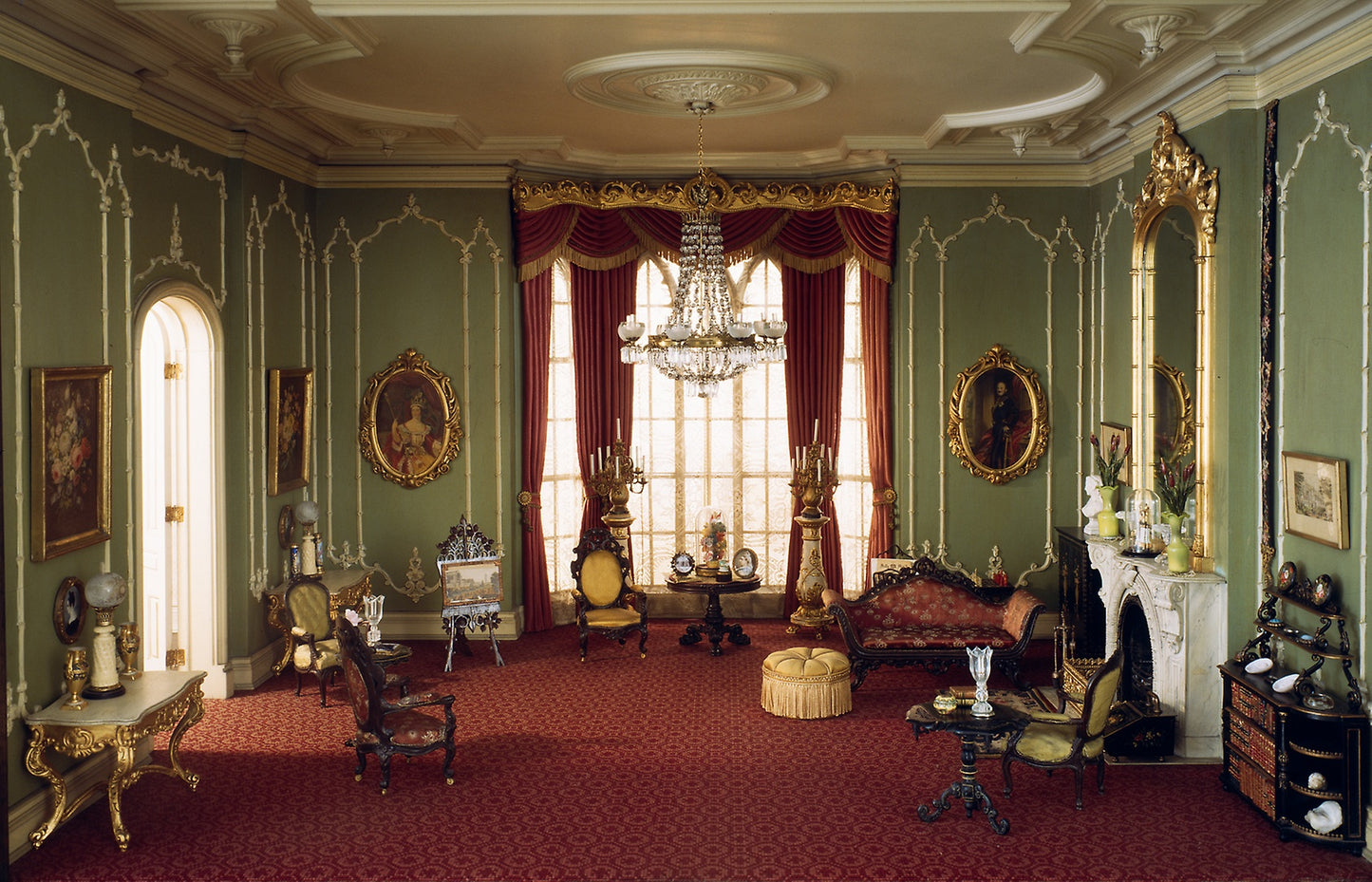 E-14 -  English Drawing Room of the Victorian Period, 1840-70 -  Mrs. James Ward Thorne,  Poster Print Wall Art