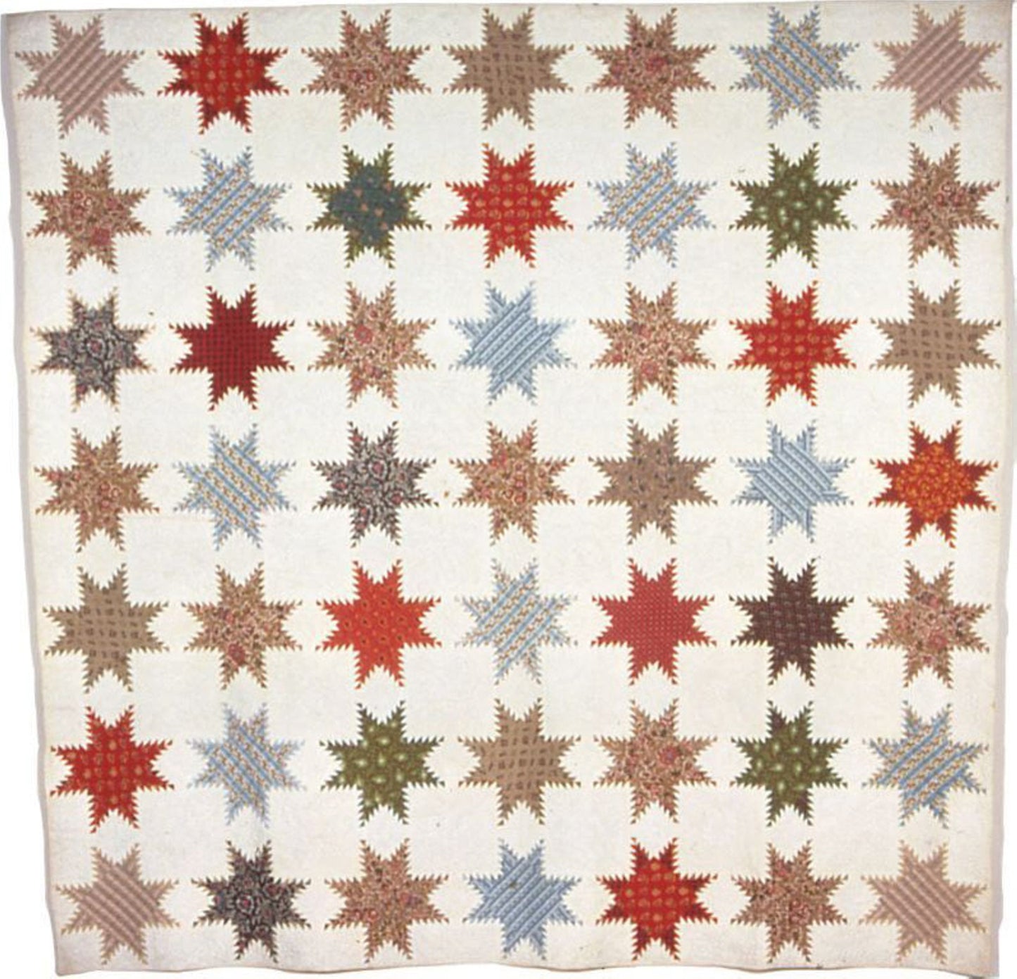 Bedcover (Feather-Edged Star Quilt) -  Annie Maria (née Miller) Henkle (American, 1827-1911),  Poster Print Wall Art
