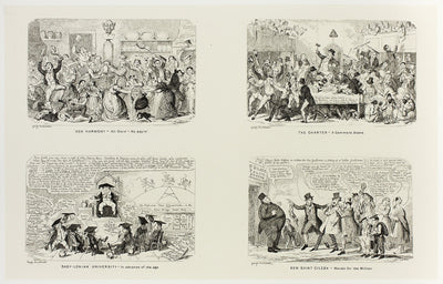 New Harmony - All Owin' No Payin' from George Cruikshank's Steel Etchings to The Comic Almanacks: 1835-1853 (top left): George Cruikshank (English, 1792-1878),16x12"(A3) Poster