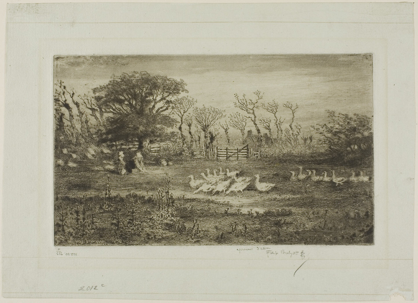 Geese -  Félix Hilaire Buhot,  Poster Print Wall Art