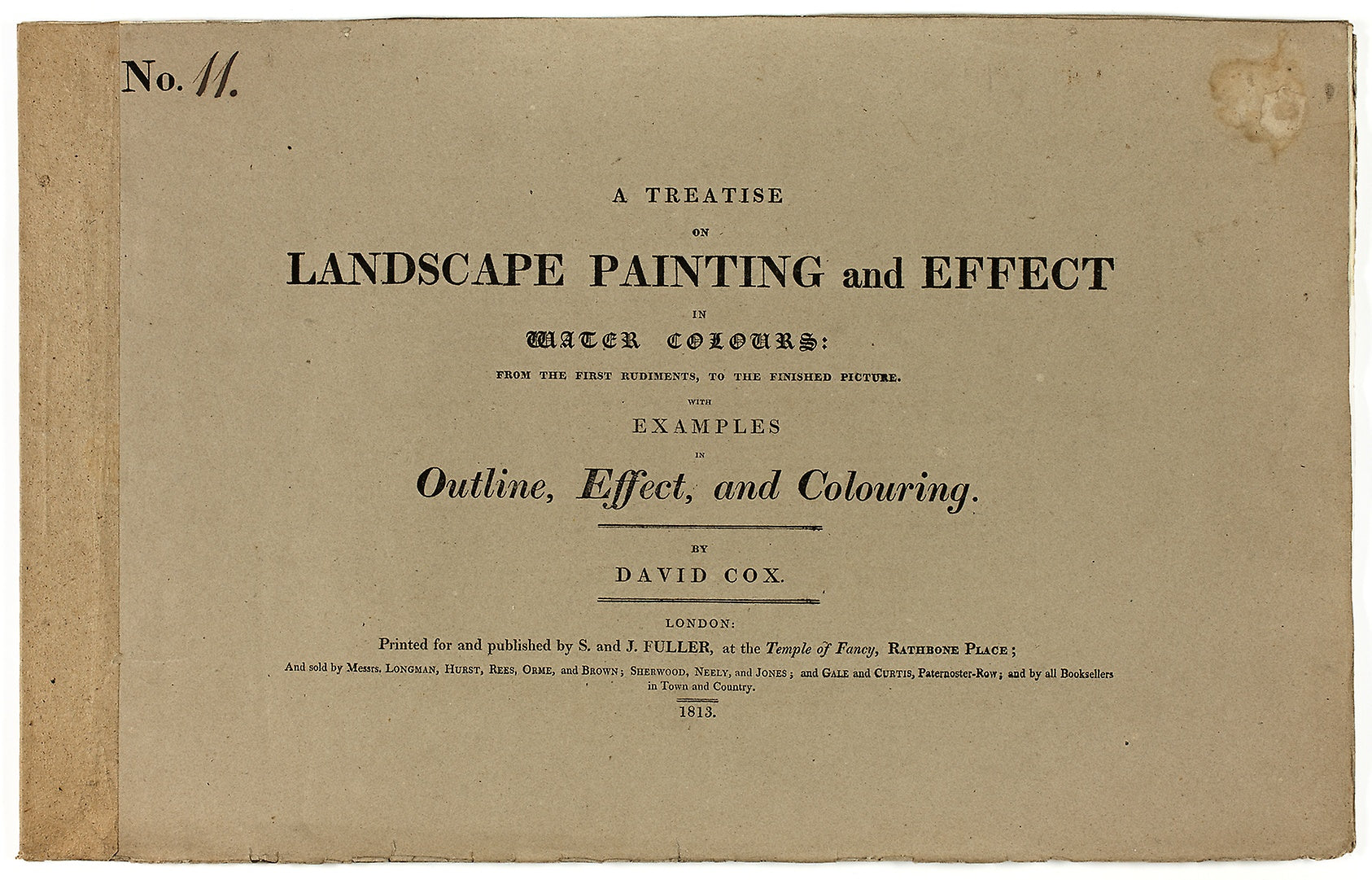 A Treatise on Landscape Painting and Effect in Water Colours: From the First Rudiments, to the Finished Picture No. 11: David Cox, the elder (English, 1783-1859),16x12"(A3) Poster