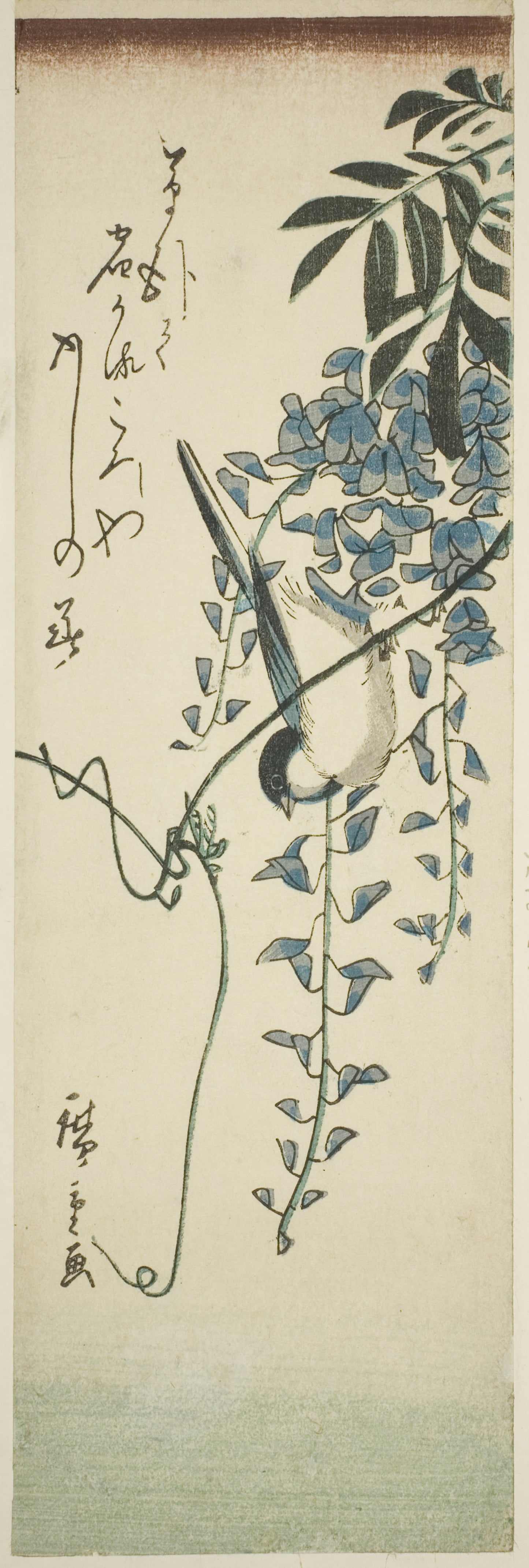 Bird and wisteria -  Utagawa Hiroshige ?? ??,  Poster Print Wall Art