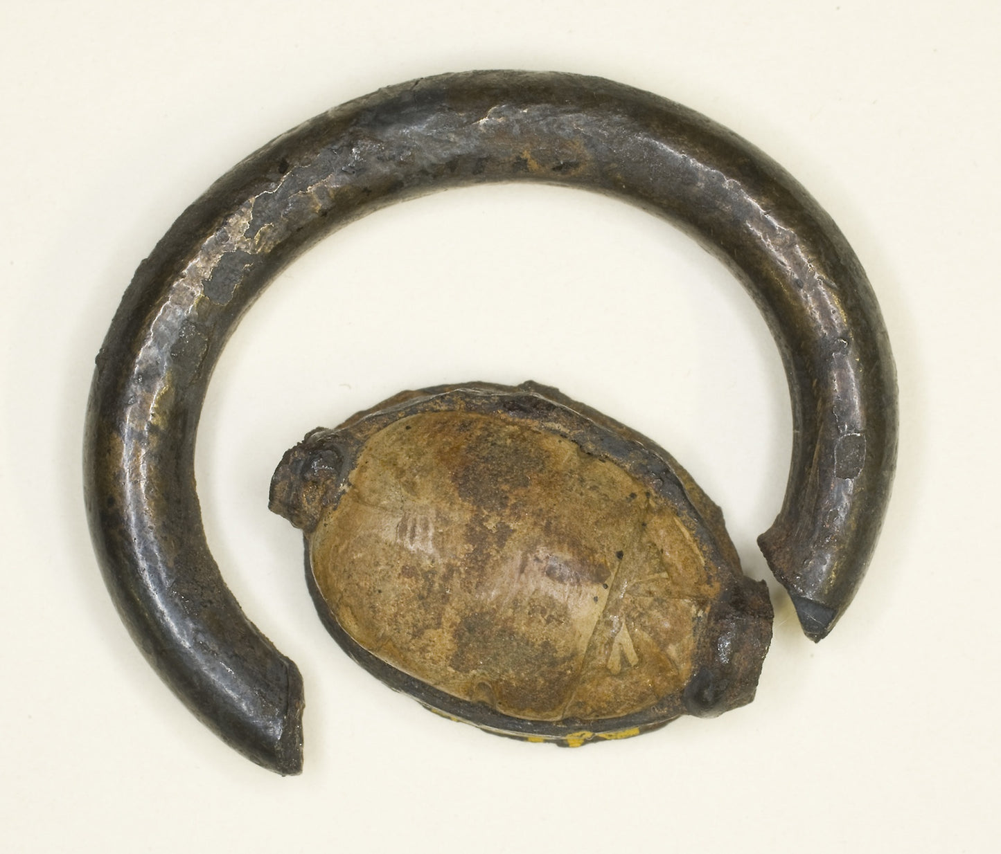 Ring -  Cowroid with Sistrum and Pendant Uraeui -  Egyptian,  Poster Print Wall Art