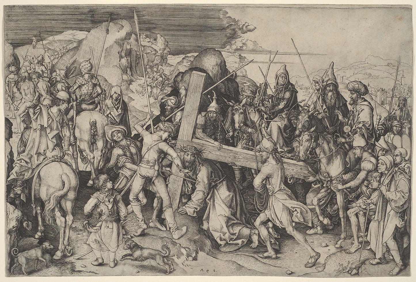 The Road To Calvary -  Martin Schongauer,  Poster Print Wall Art