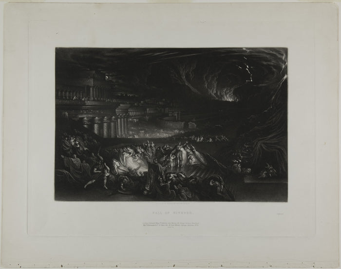 Fall of Nineveh, from Illustrations of the Bible: John Martin,16x12