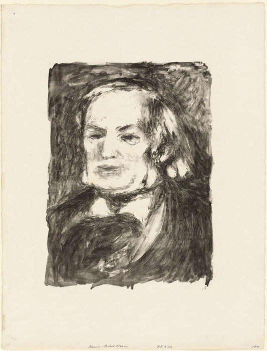 Portrait of Richard Wagner: Pierre Auguste Renoir,16x12"(A3) Poster