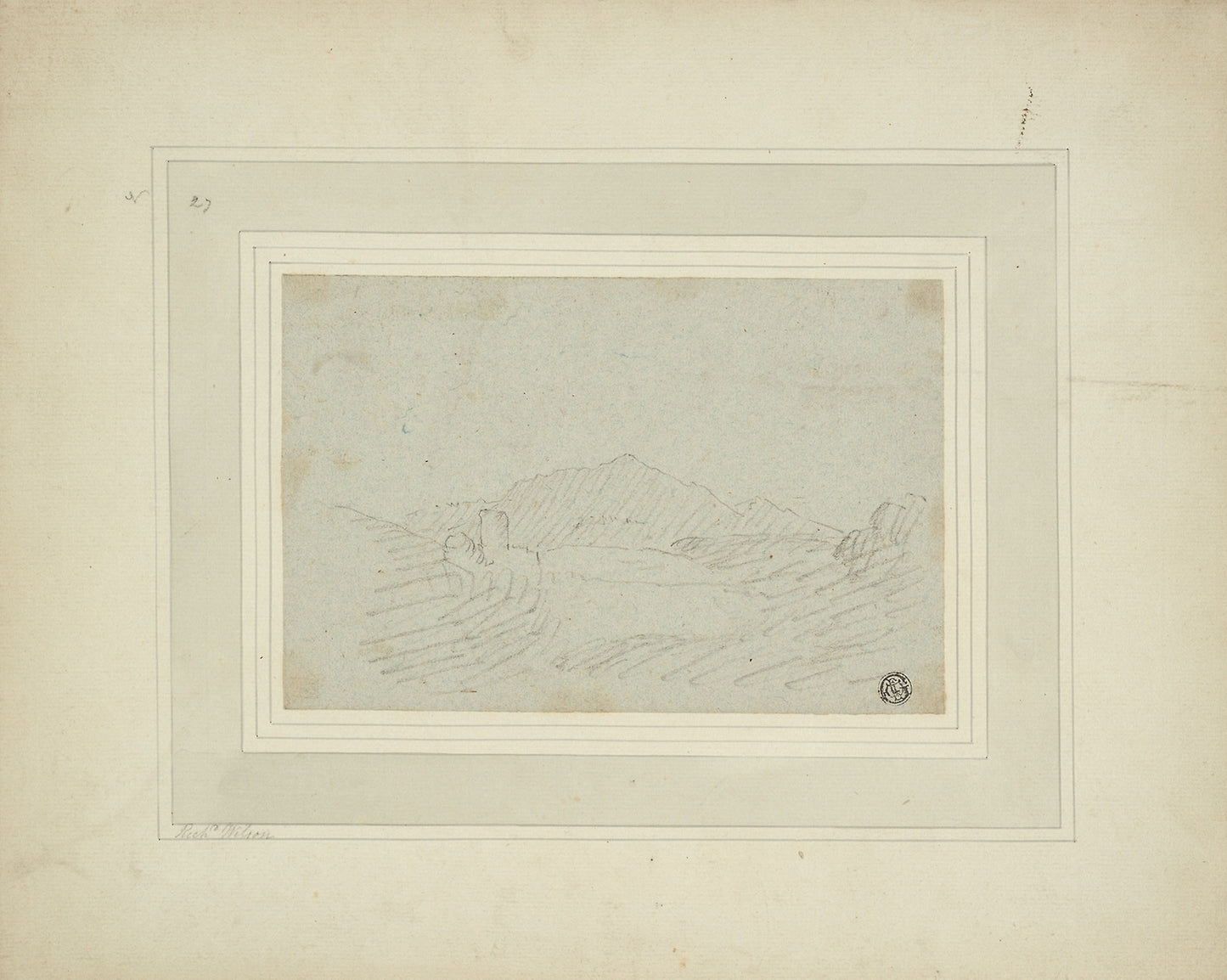 Ruins in a Mountainous Country -  Attributed to Richard Wilson,  Poster Print Wall Art