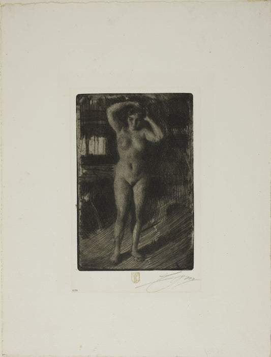 Anna Doing Her Hair: Anders Zorn,16x12"(A3) Poster
