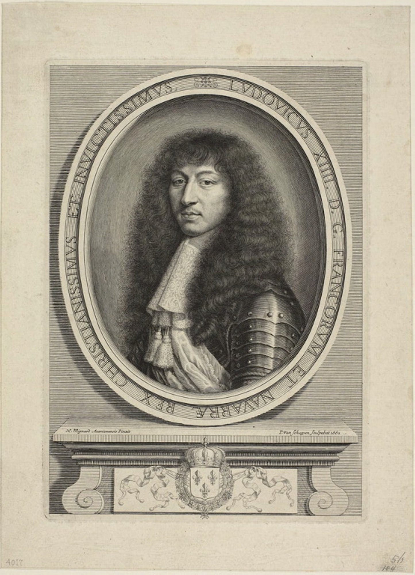 Louis XIV -  Pierre Louis van Schuppen (Flemish, 1627-1702),  Poster Print Wall Art