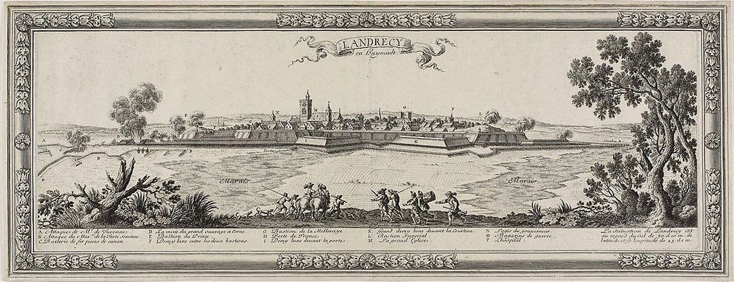 Landrecy en Heynault, 1631 -  Gabriel Pérelle,  Poster Print Wall Art