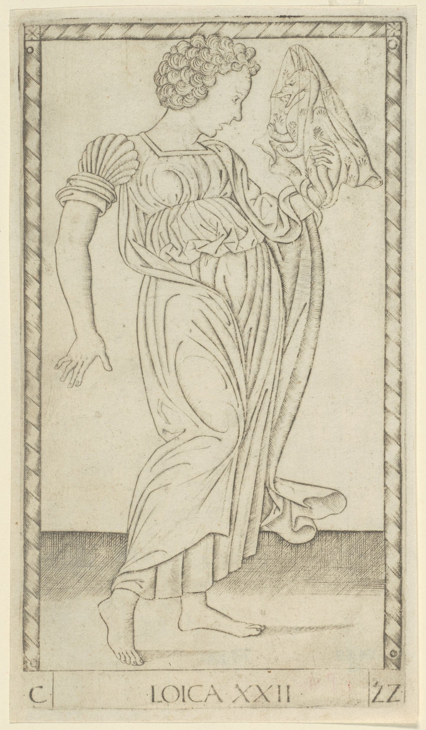 Logic, plate 22 from Arts and Sciences -  Master of the E-Series Tarocchi,  Poster Print Wall Art