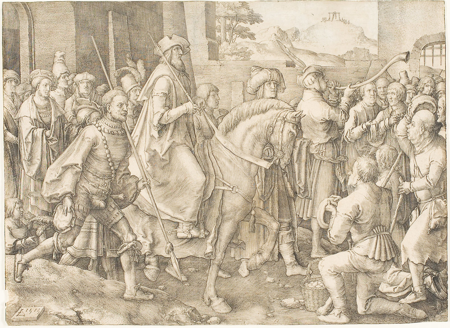 The Triumph of Mordecai -  Lucas van Leyden,  Poster Print Wall Art