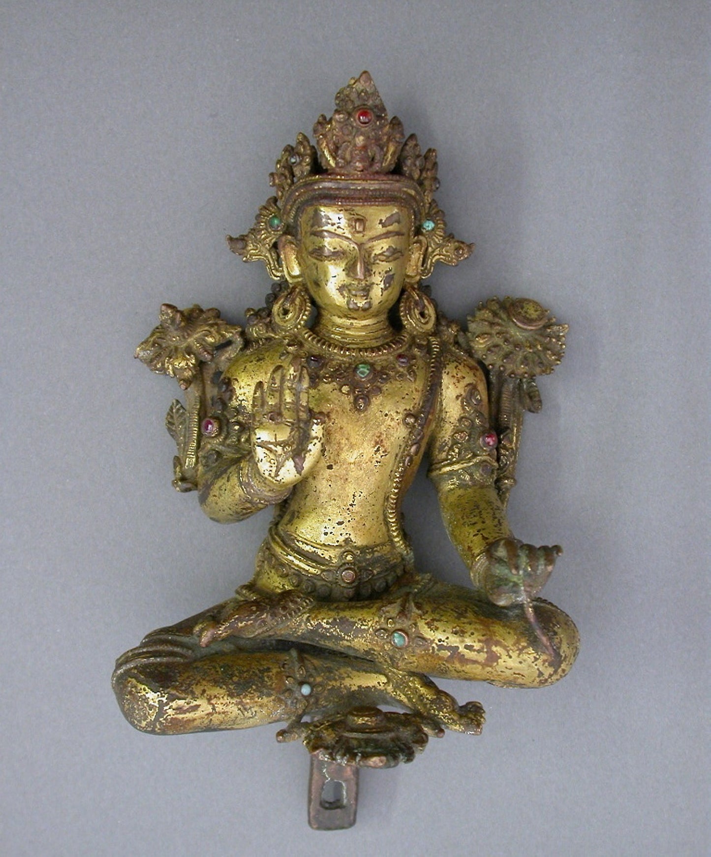 Bodhisattva Avalokiteshvara Seated with Hand in Gesture of Reassurance (Abhayamudra) -  Nepal,  Poster Print Wall Art