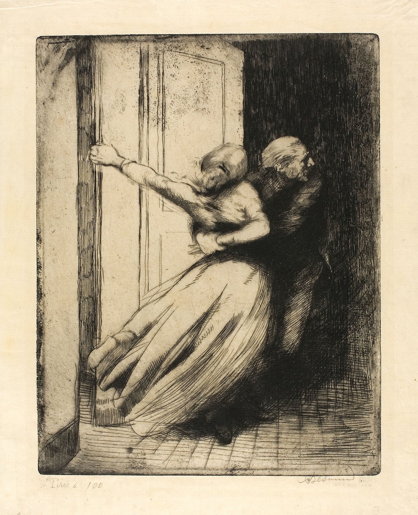 The Rape, plate eight from Woman -  Albert Besnard,  Poster Print Wall Art