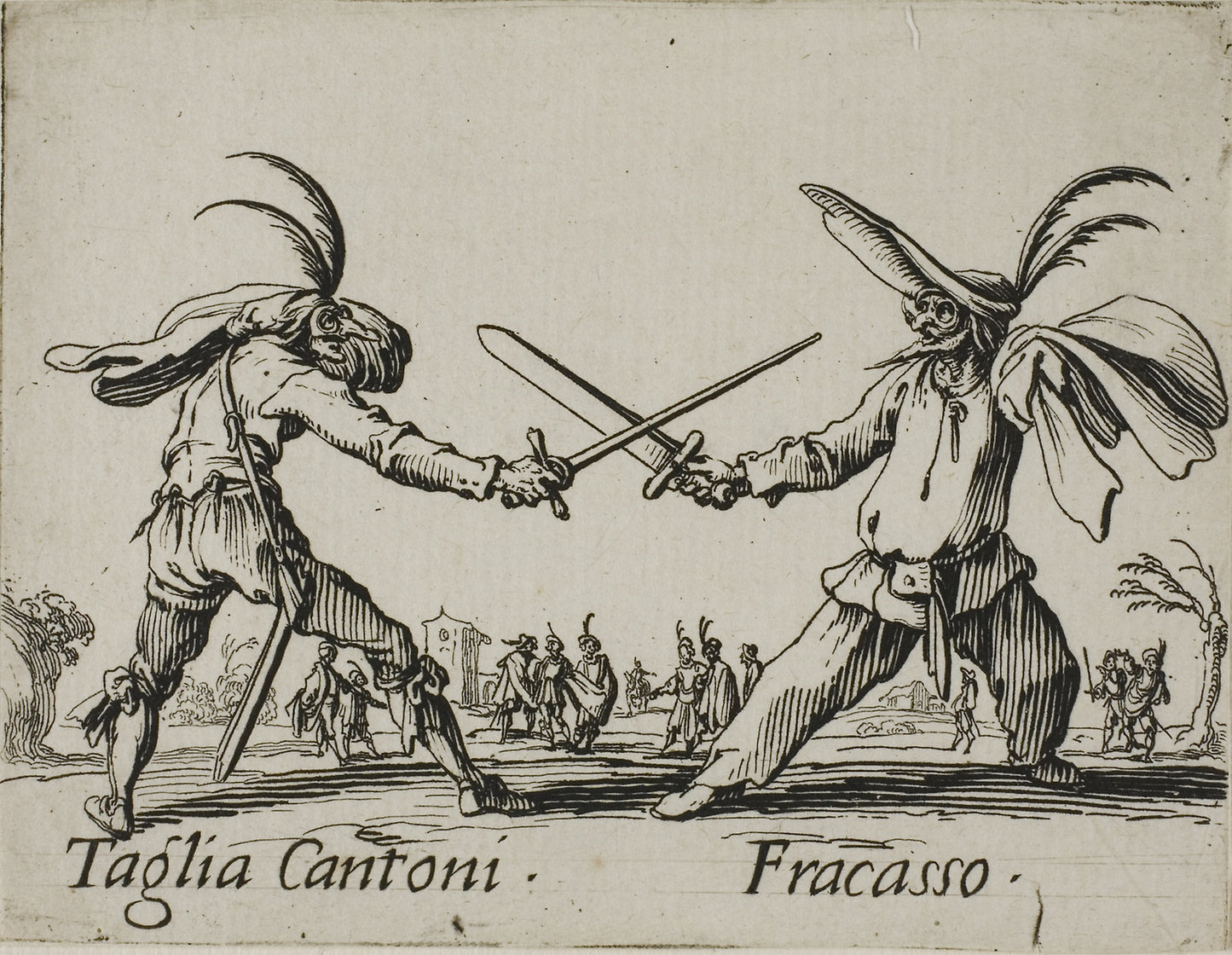 Taglia Cantoni - Fracasso, from Balli di Sfessania -  Jacques Callot,  Poster Print Wall Art