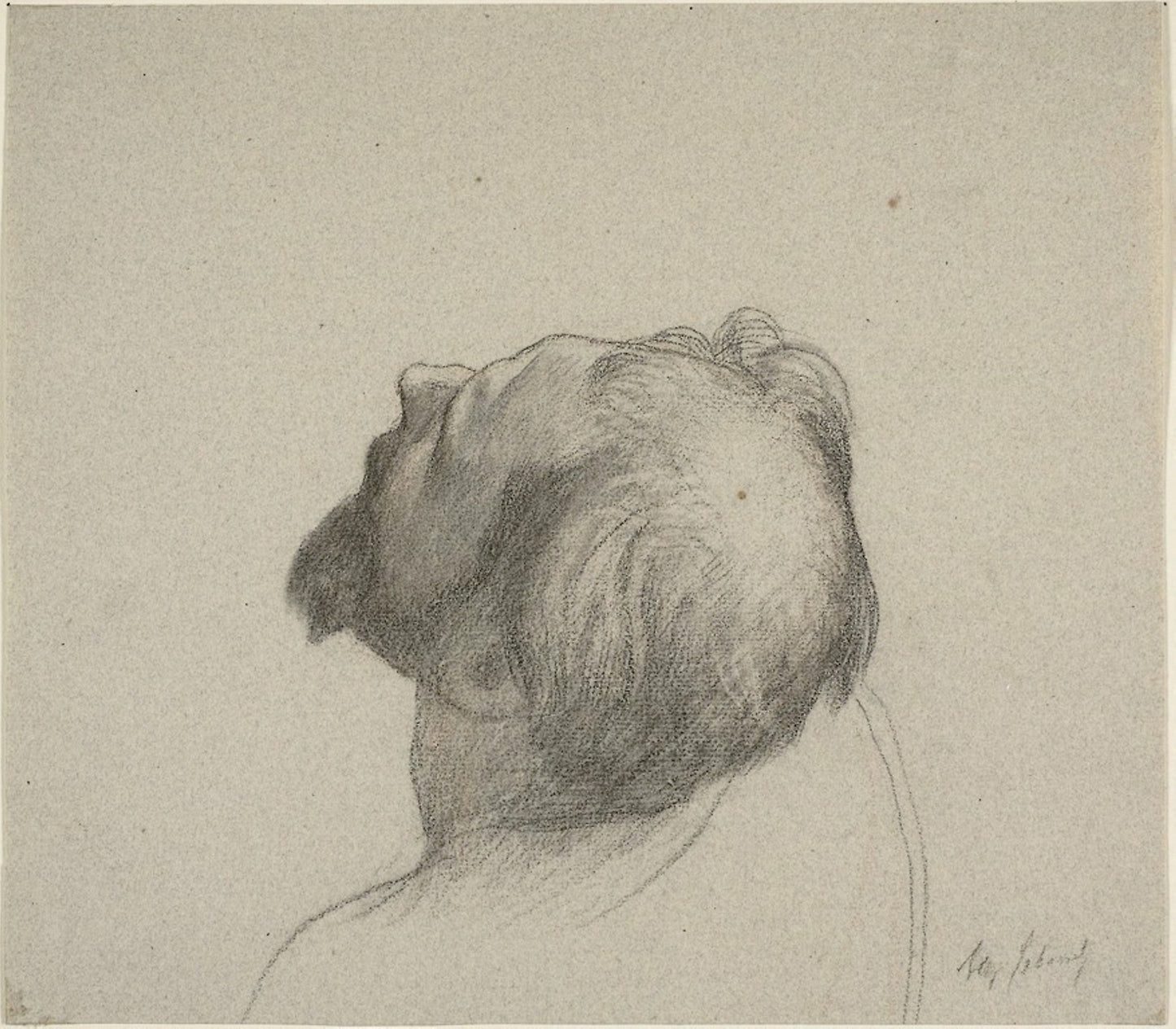 Study of Man's Upturned Head -  Alexandre Cabanel,  Poster Print Wall Art