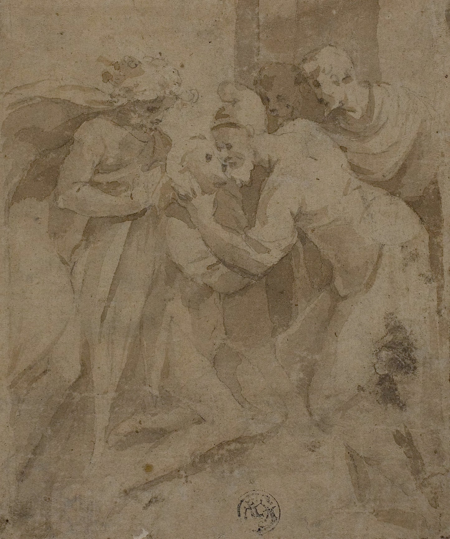 Return of the Prodigal Son -  Attributed to Andrea Meldolla, called Schiavone,  Poster Print Wall Art