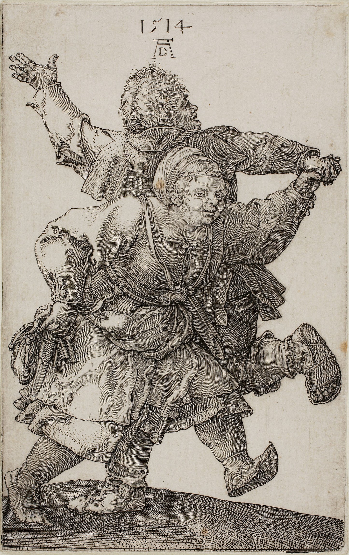 Peasant Couple Dancing -  Albrecht Dürer,  Poster Print Wall Art