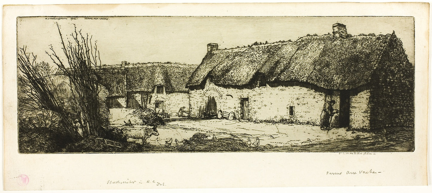 Ferme Aux Vaches -  Donald Shaw MacLaughlan,  Poster Print Wall Art