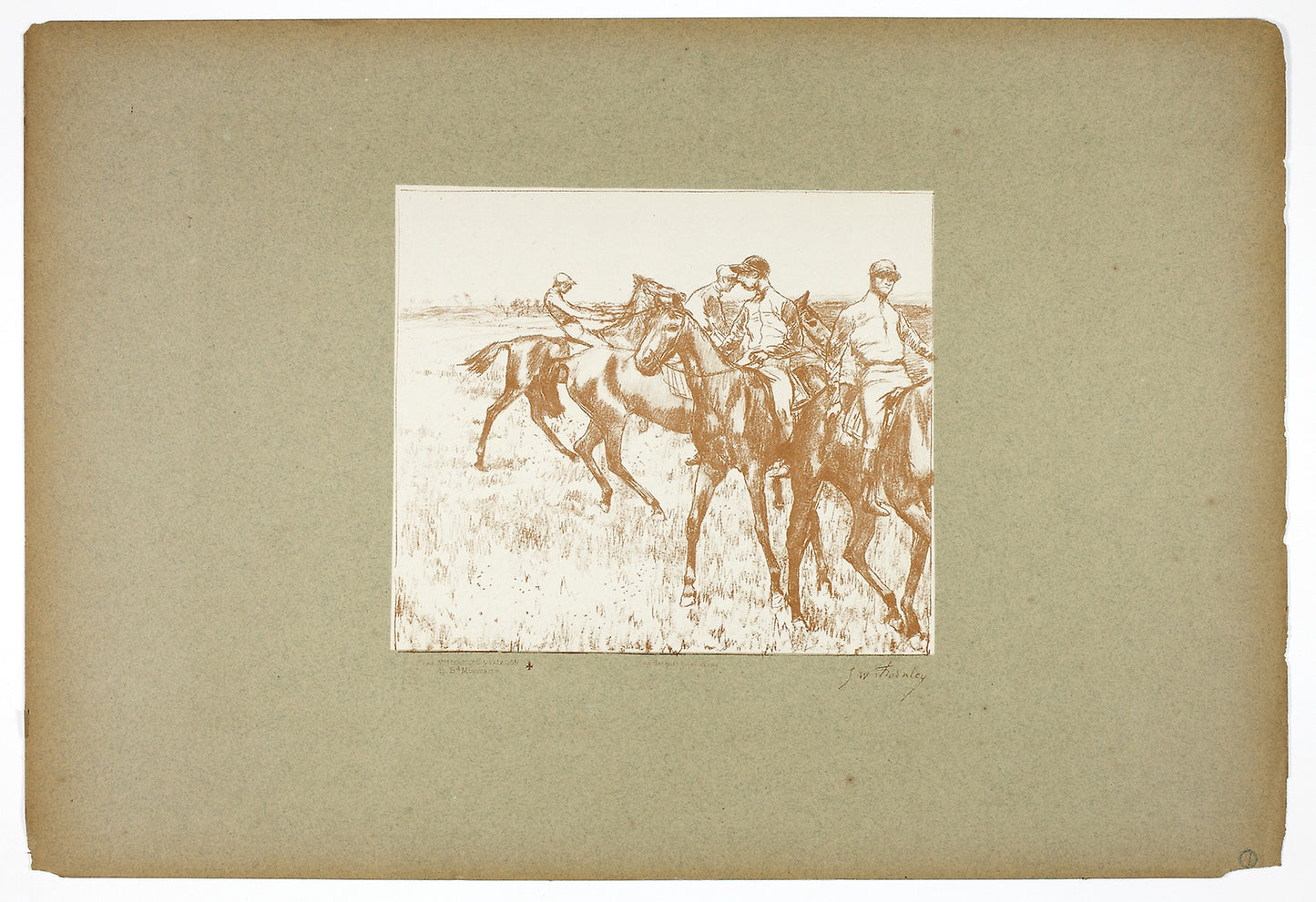 The Jockeys -  Georges-William Thornley (French, 1857-1935),  Poster Print Wall Art
