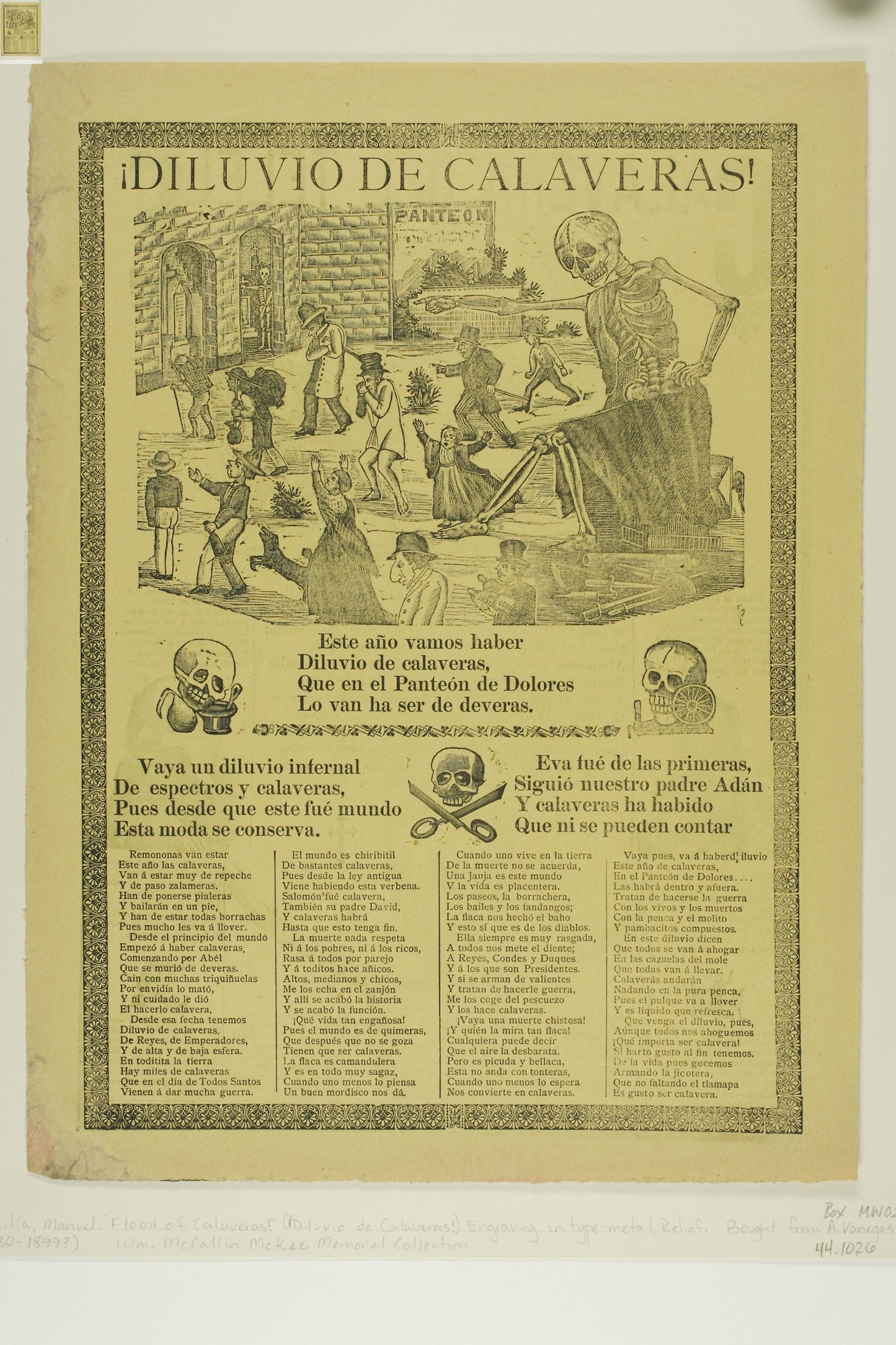 Flood of Calaveras! -  Manuel Manilla,  Poster Print Wall Art