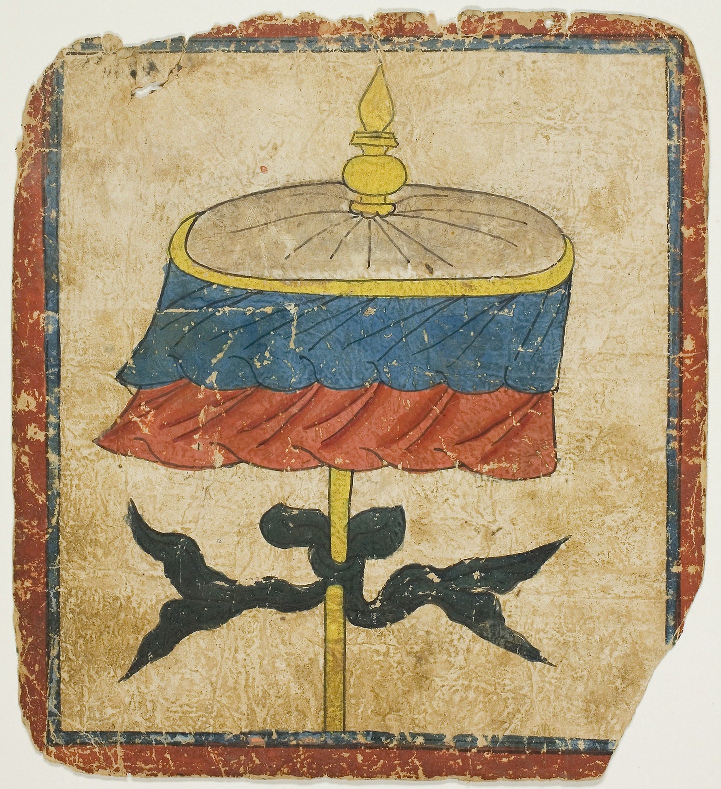 The Parasol (chatra), from a Set of Initiation Cards (Tsakali) -  Tibet,  Poster Print Wall Art