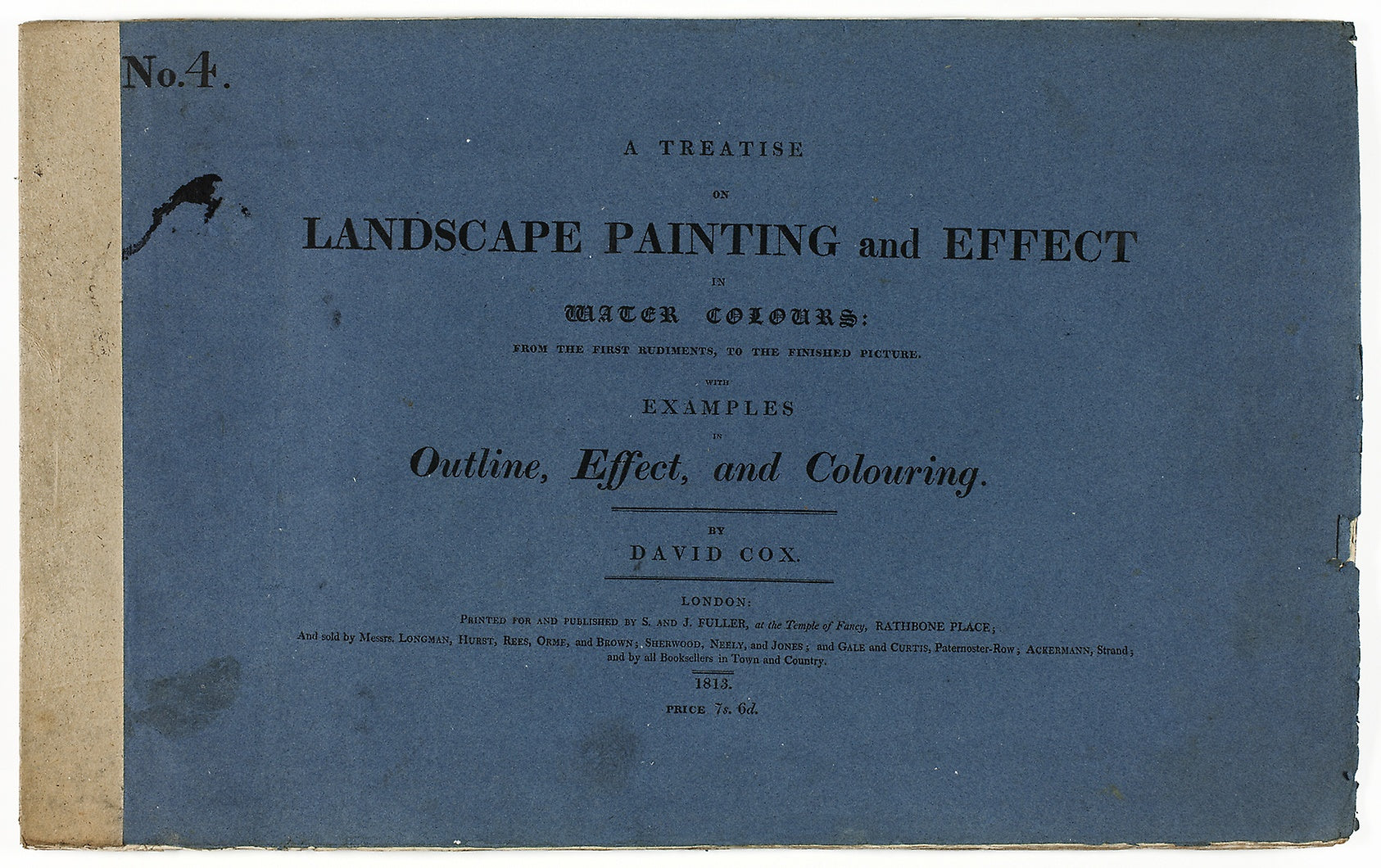 A Treatise on Landscape Painting and Effect in Water Colours: From the First Rudiments, to the Finished Picture No. 4: David Cox, the elder (English, 1783-1859),16x12"(A3) Poster