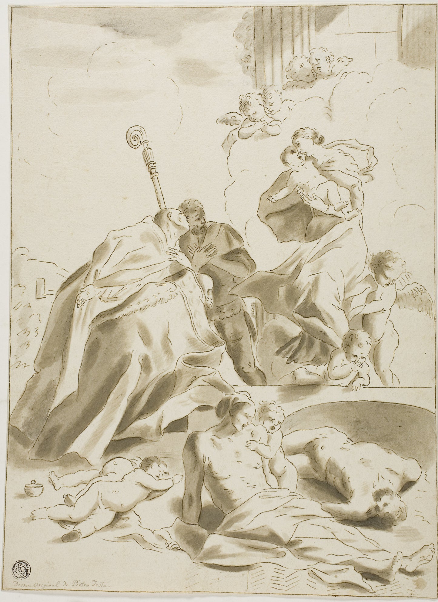 Damnation of Heresy -  After Pietro Testa,  Poster Print Wall Art