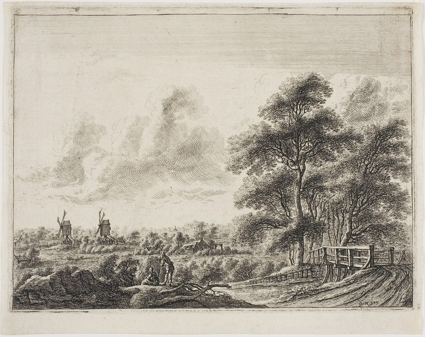 Landscape with Little Bridge -  Gillis Neyts,  Poster Print Wall Art