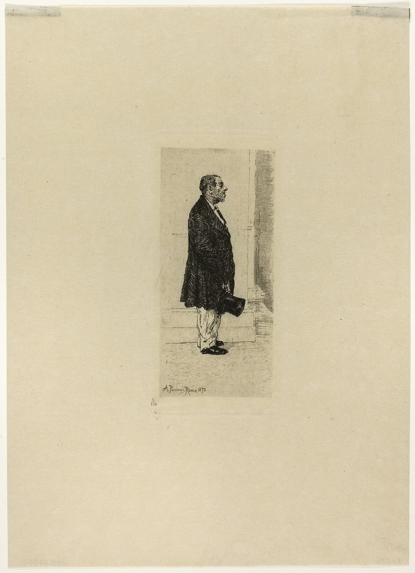 Man Standing in Church -  Antonio Piccinni,  Poster Print Wall Art