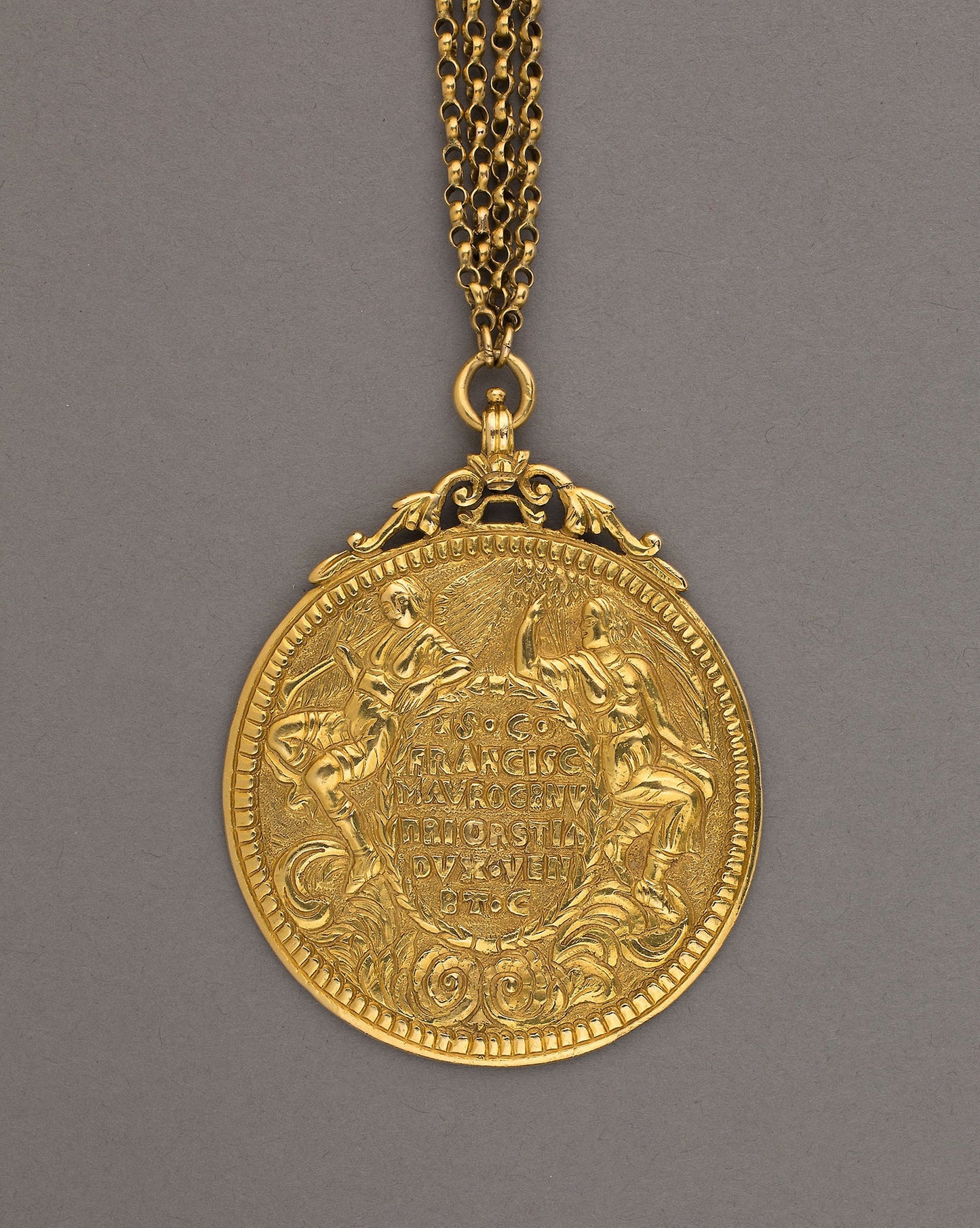 Presentation Medal of Francesco Morosini: Italian, Venice, Poster Print Wall Art