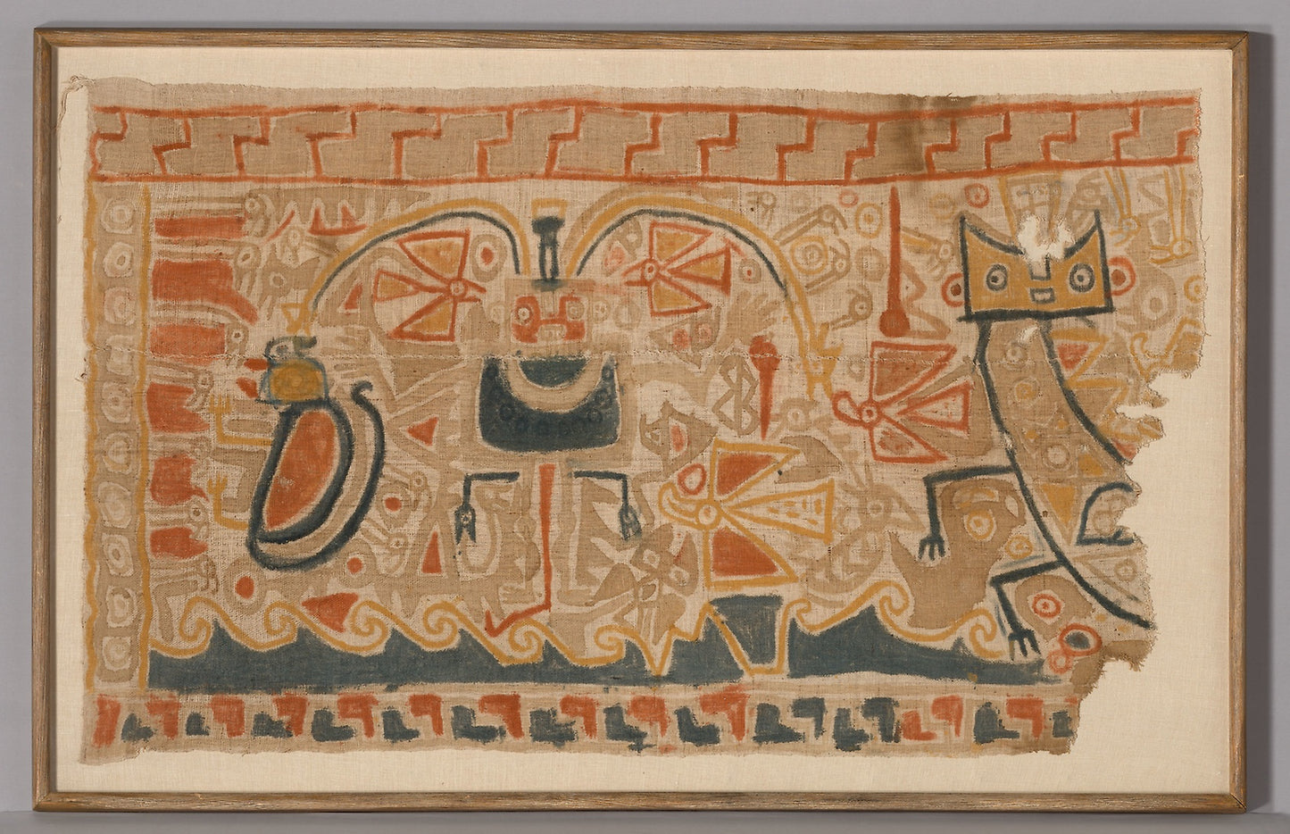 Painted Textile -  Probably Chimu Capac, Supe Valley, north coast, Peru,  Poster Print Wall Art