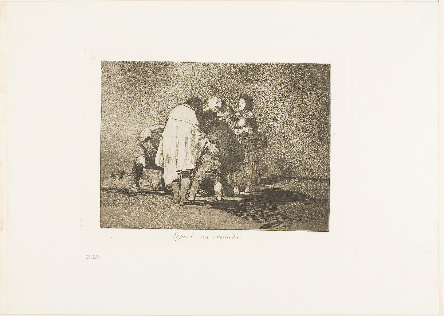 There Was Nothing to be Done and He Died, plate 53 from The Disasters of War -  Francisco José de Goya y Lucientes,  Poster Print Wall Art