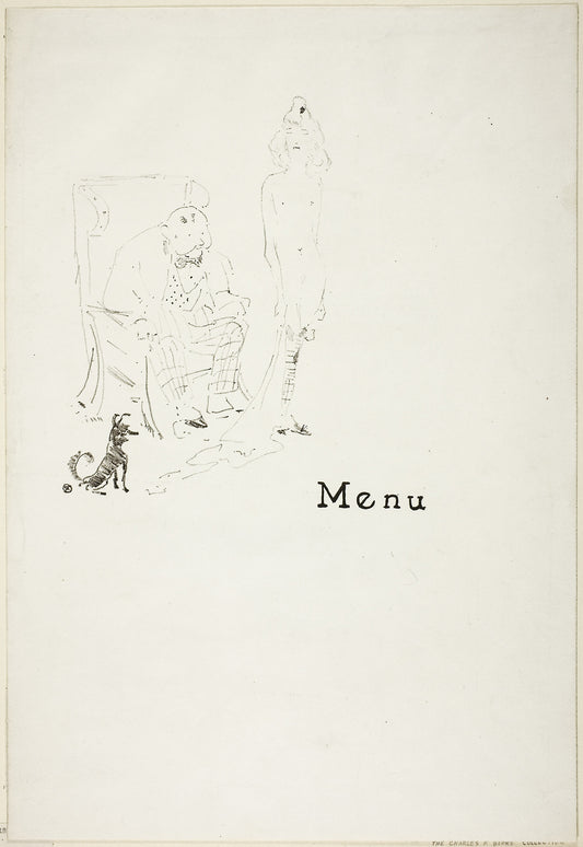 The Naked Girl, Menu: Henri de Toulouse-Lautrec,16x12"(A3) Poster