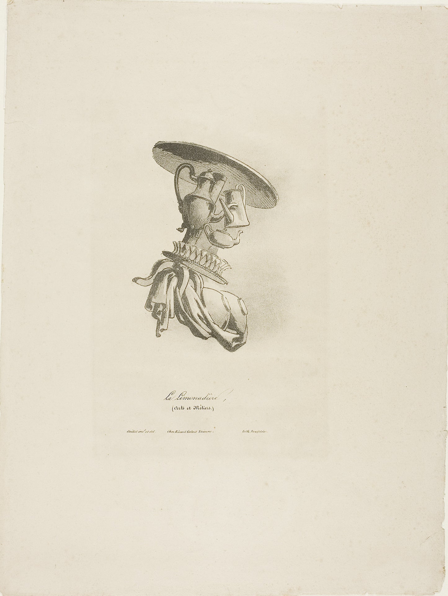 The Café-Feeper, from Arts et Métiers -  Bernard Gaillot (French, 1780-1847),  Poster Print Wall Art