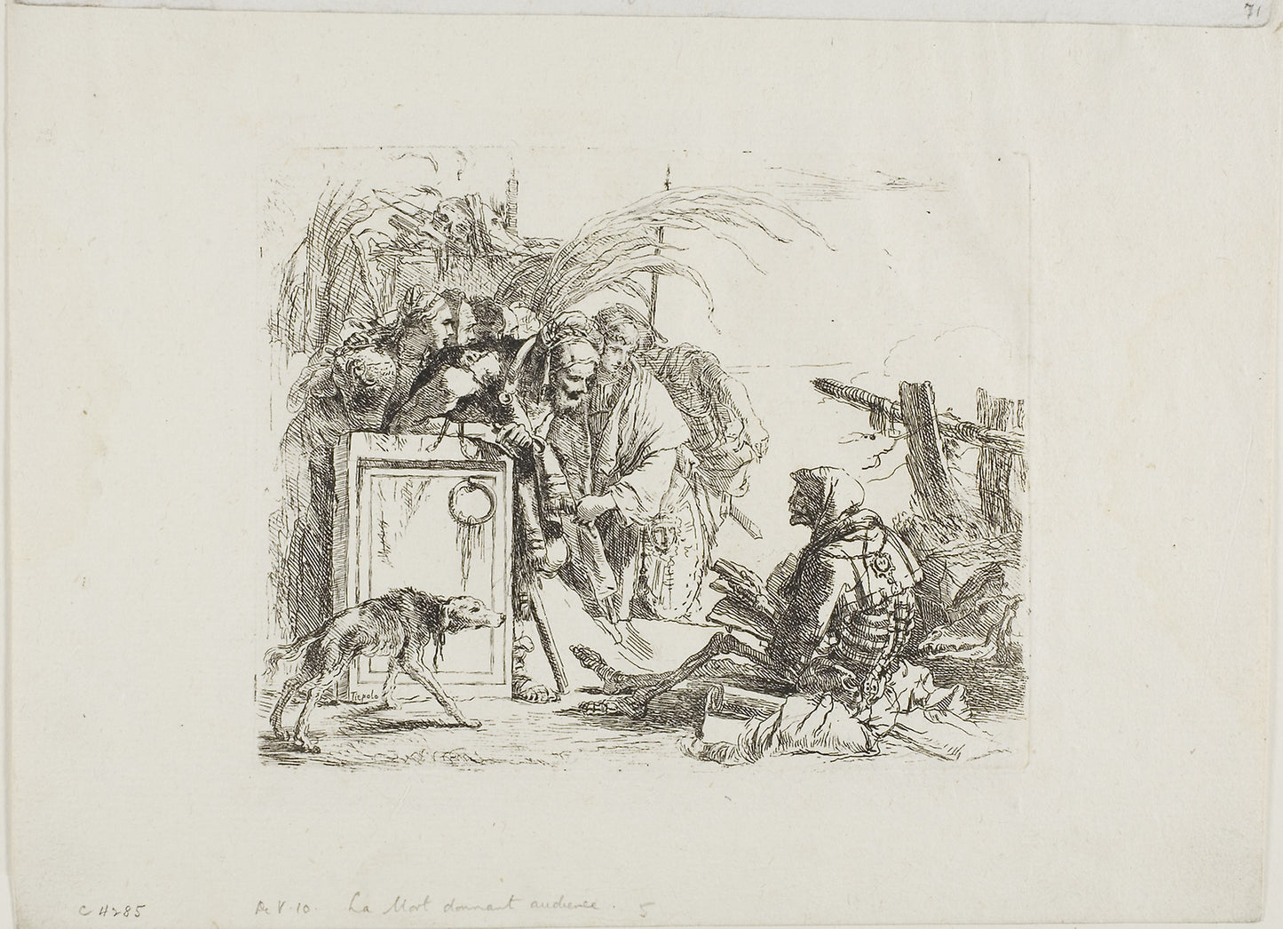 Death Giving Audience, from Capricci -  Giambattista Tiepolo,  Poster Print Wall Art