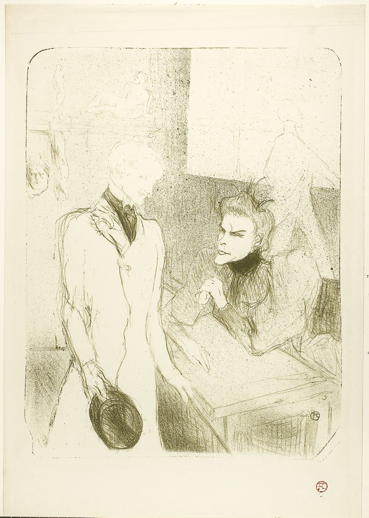 Brandès and le Bargy, in Les Cabotins: Henri de Toulouse-Lautrec,16x12"(A3) Poster