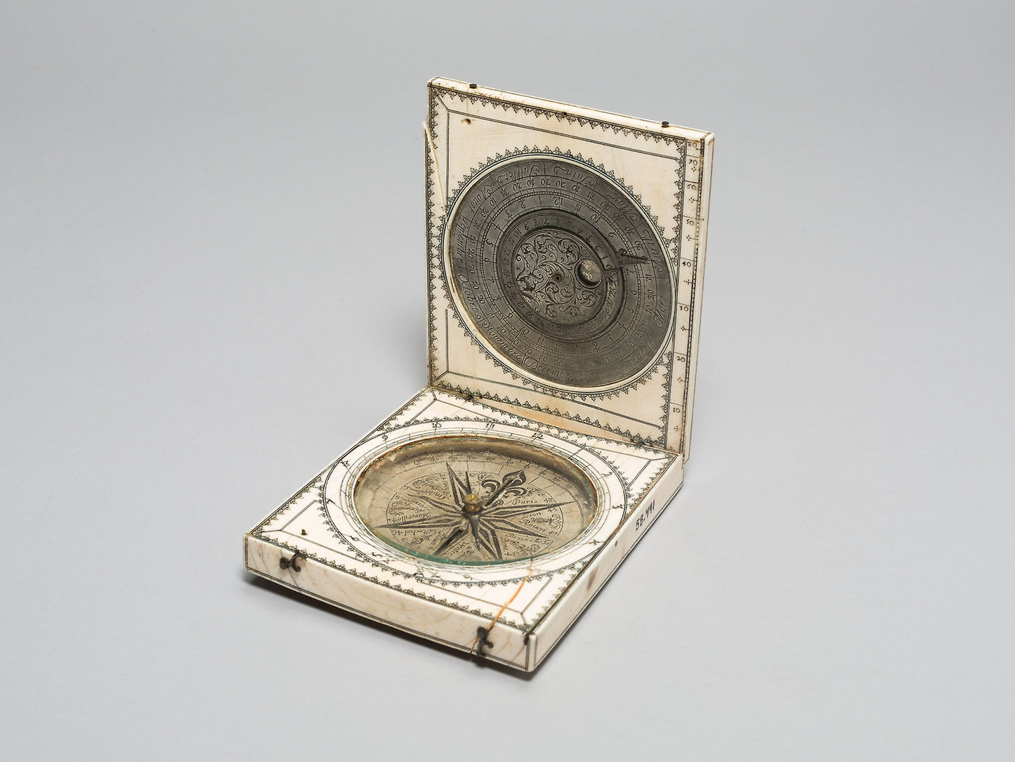 Portable Diptych with Compass, Sundial, and Perpetual Calendar: Charles Bloud, Poster Print Wall Art