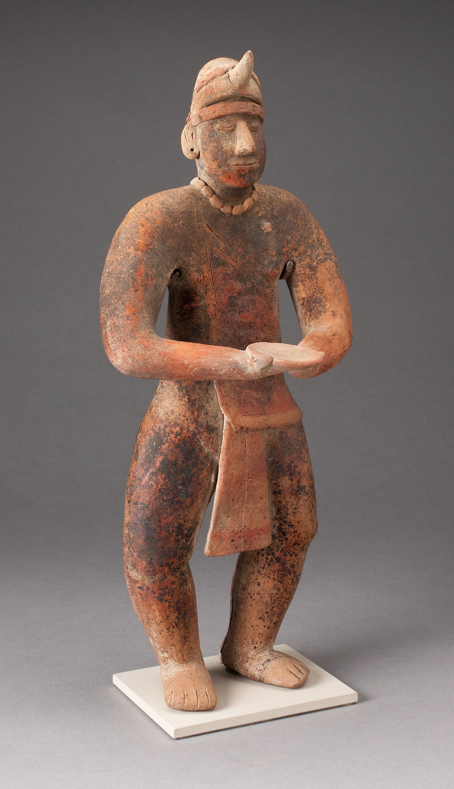 Standing Male Figure Holding a Plate -  Colima,  Poster Print Wall Art