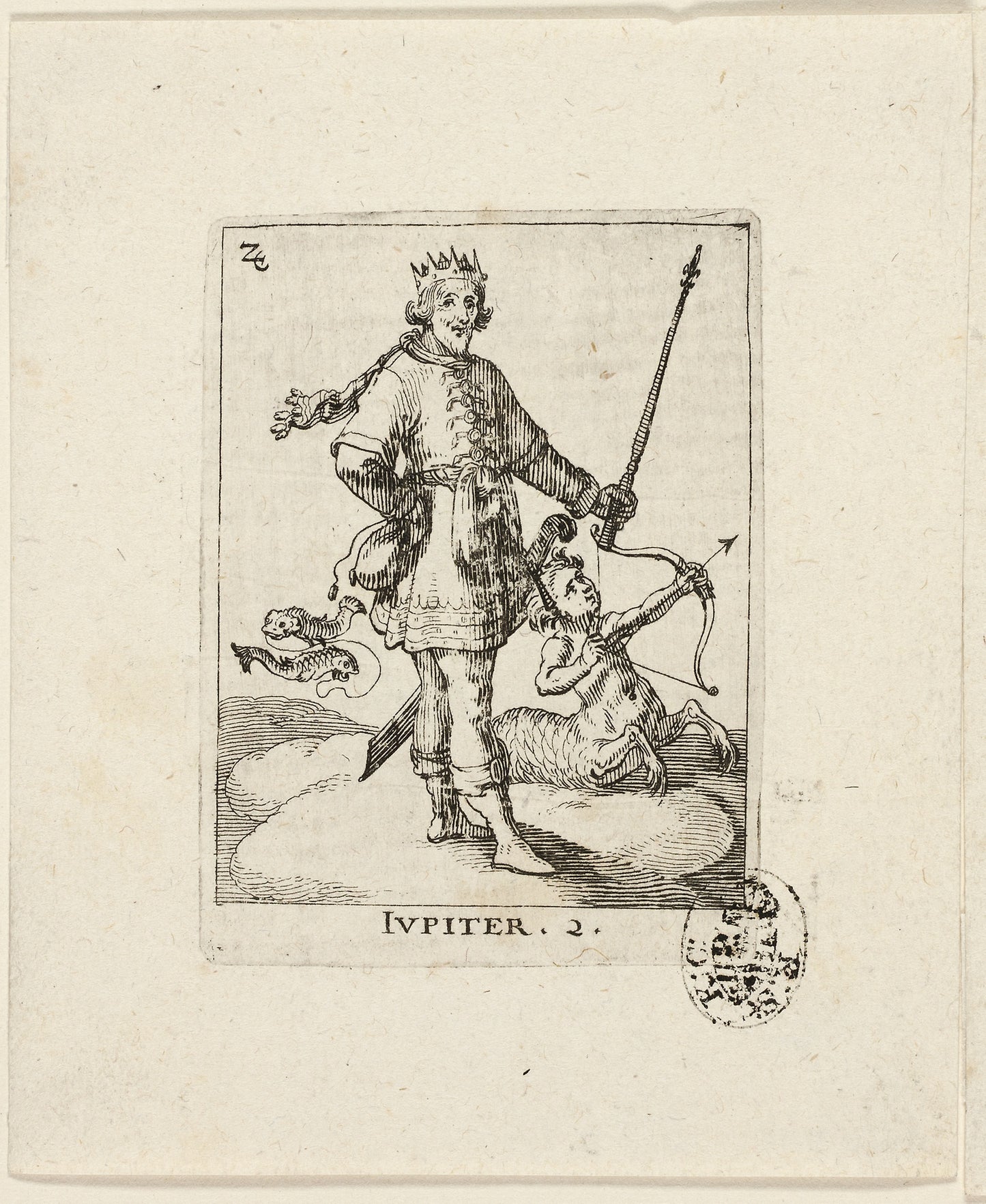 Jupiter, plate two from Der VII Planeten -  Conrad Meyer,  Poster Print Wall Art