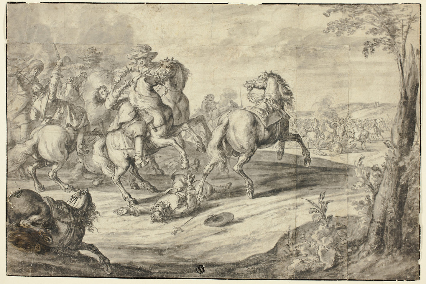 Soldiers in Battle -  Unknown Flemish Artist ,  Poster Print Wall Art