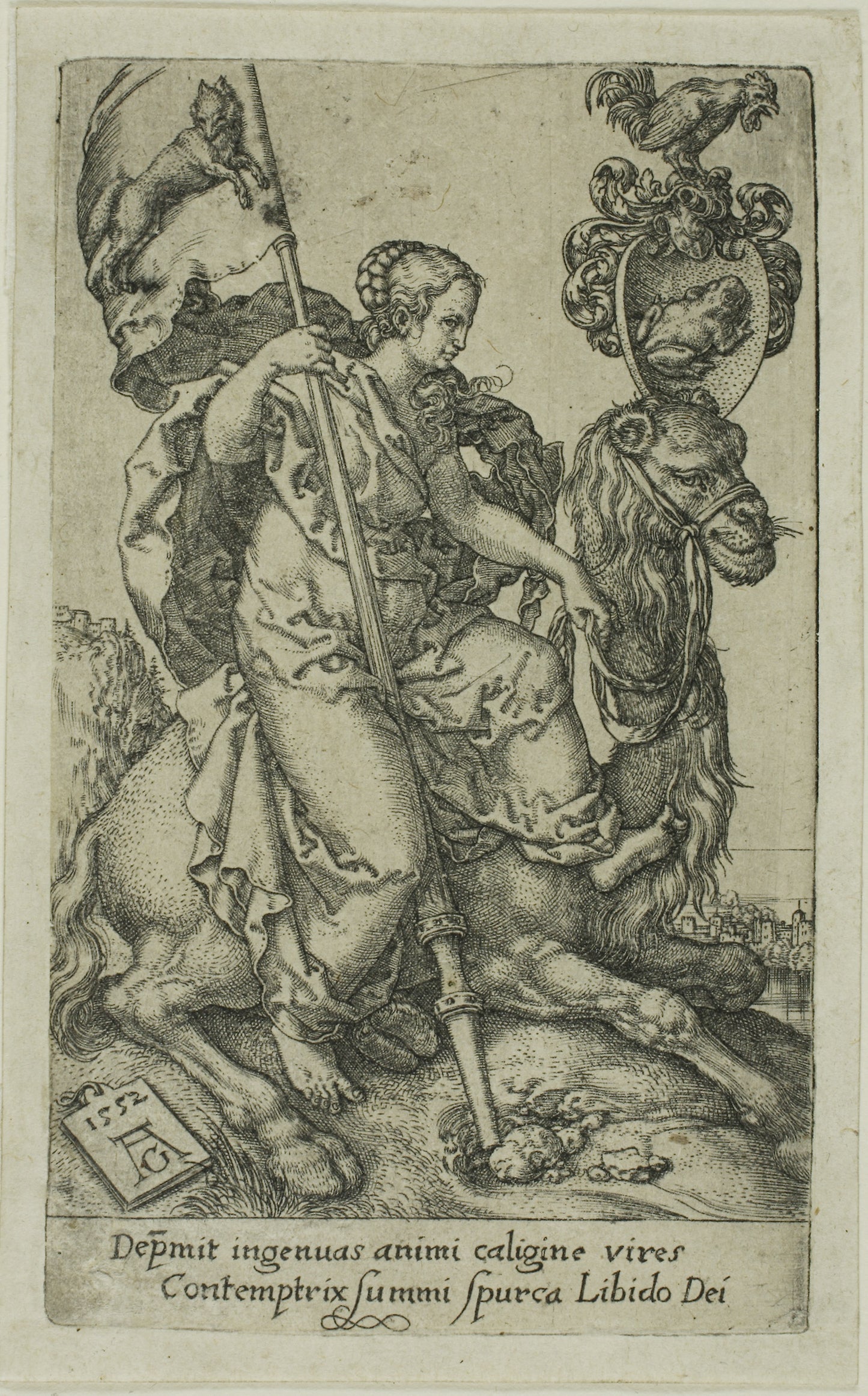 Lust, from the Vices -  Heinrich Aldegrever,  Poster Print Wall Art