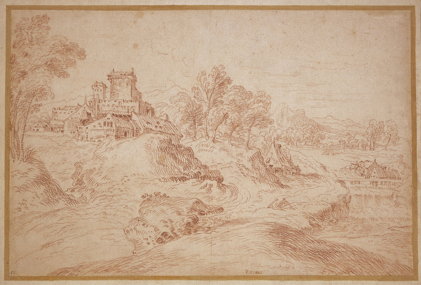 Landscape with a Castle -  Jean Antoine Watteau,  Poster Print Wall Art