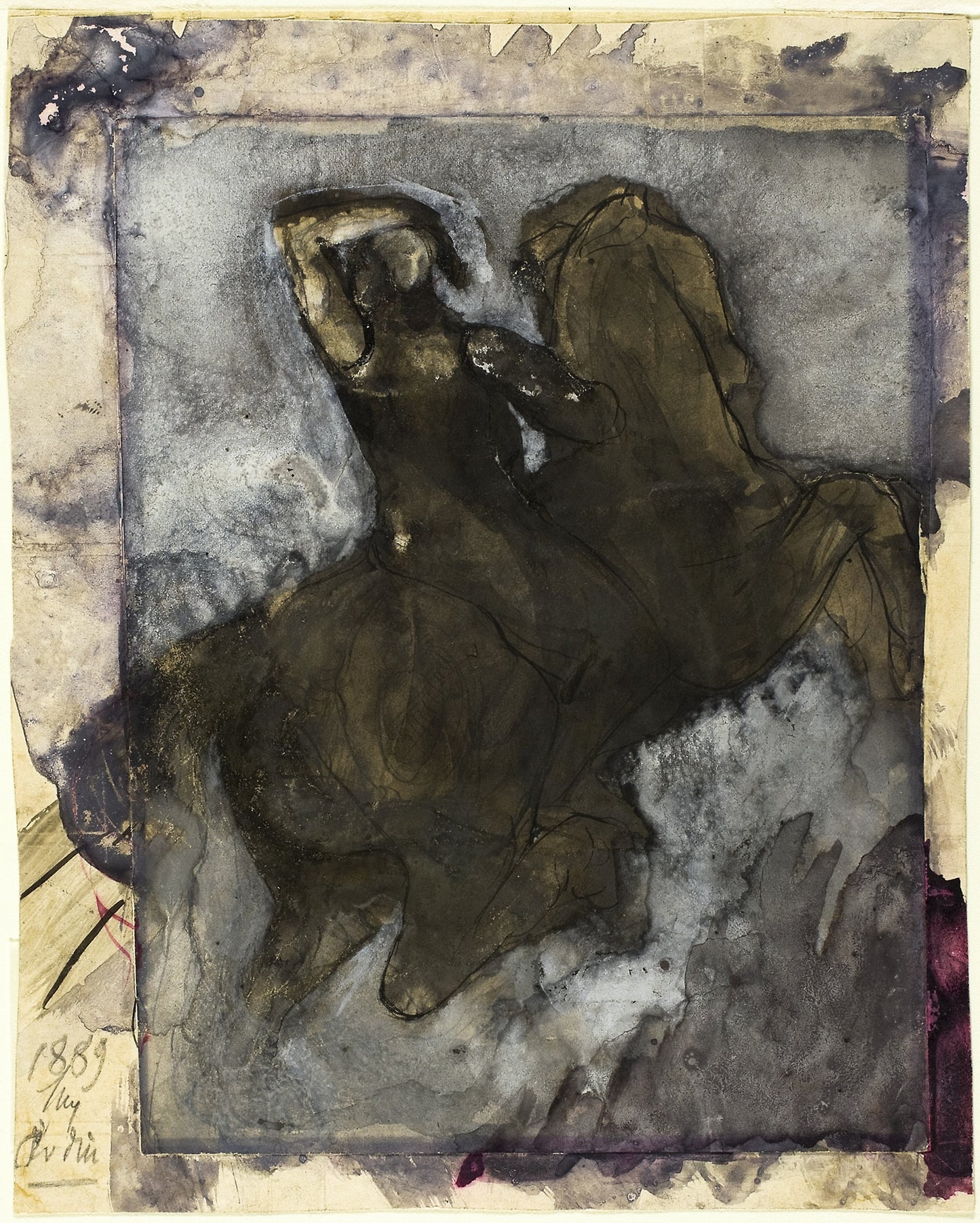 Horseman (recto); Horse and Rider (verso) -  Auguste Rodin,  Poster Print Wall Art