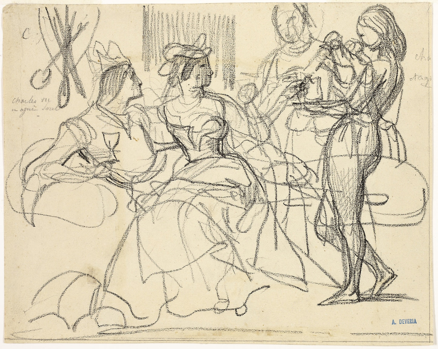 Study: Achille Devéria, Poster Print Wall Art