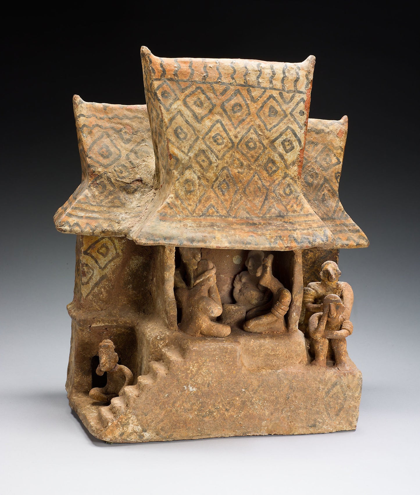 House Model with Ritual Feast -  Nayarit,  Poster Print Wall Art